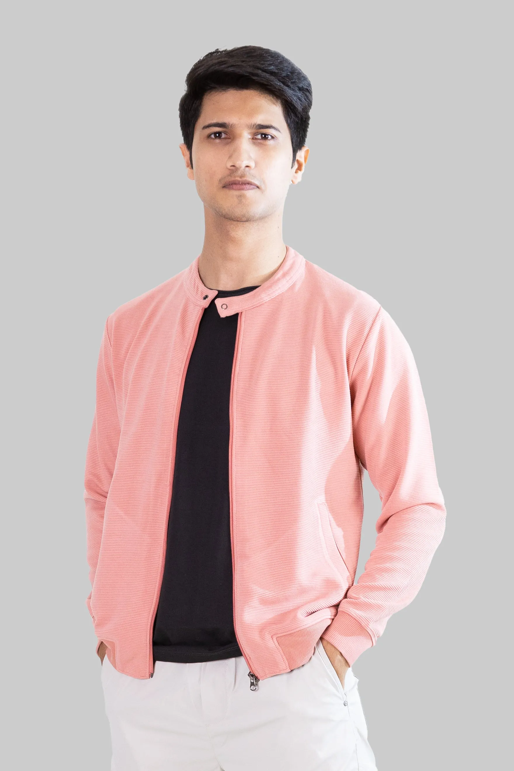 Zip-Up Jacket: Pink